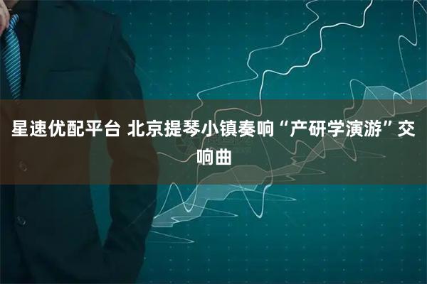 星速优配平台 北京提琴小镇奏响“产研学演游”交响曲