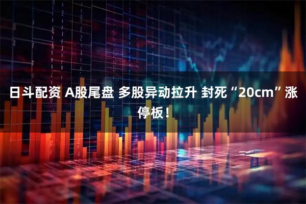 日斗配资 A股尾盘 多股异动拉升 封死“20cm”涨停板!